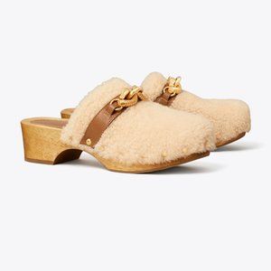 Tory Burch Jessa Shearling Clogs
